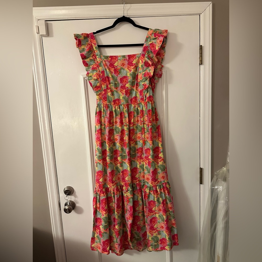 Cute Floral Dresss with cut out and bow